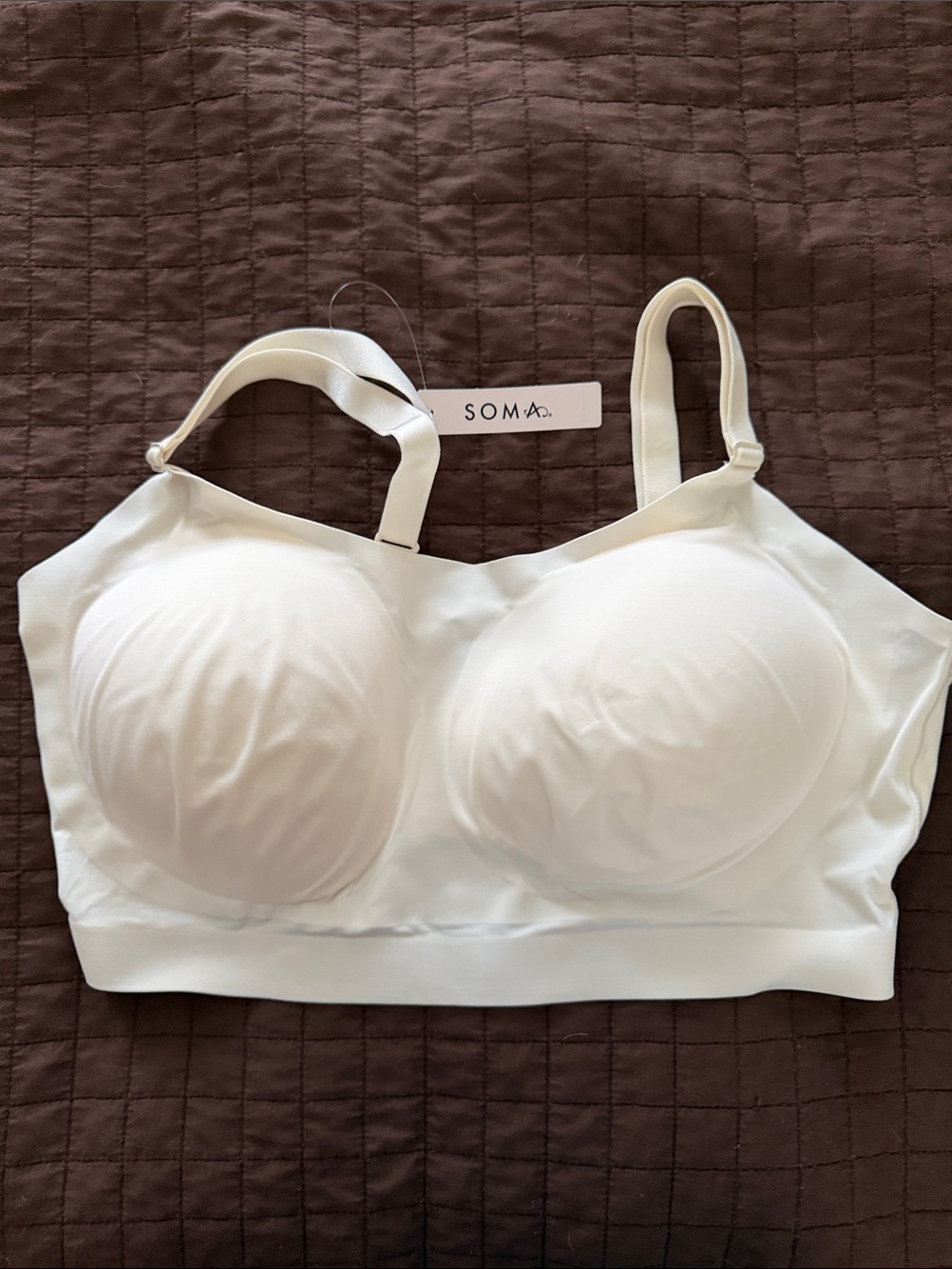 Soma Seamless Wireless Bra in Ivory